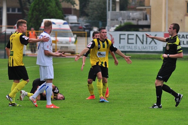 Lubelski arbiter Mateusz Złotnicki nie miał dobrego dnia.