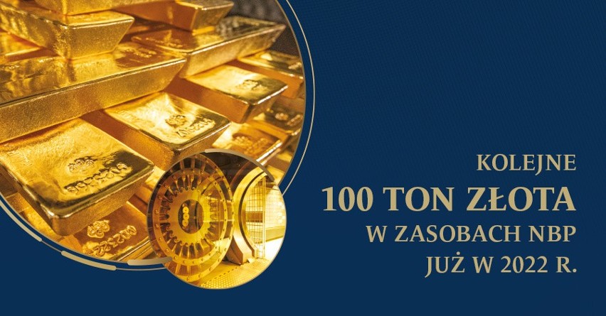 Kolejne 100 ton złota w zasobach NBP – ambitne plany zwiększenia rezerw kruszcu banku centralnego już w 2022 r.