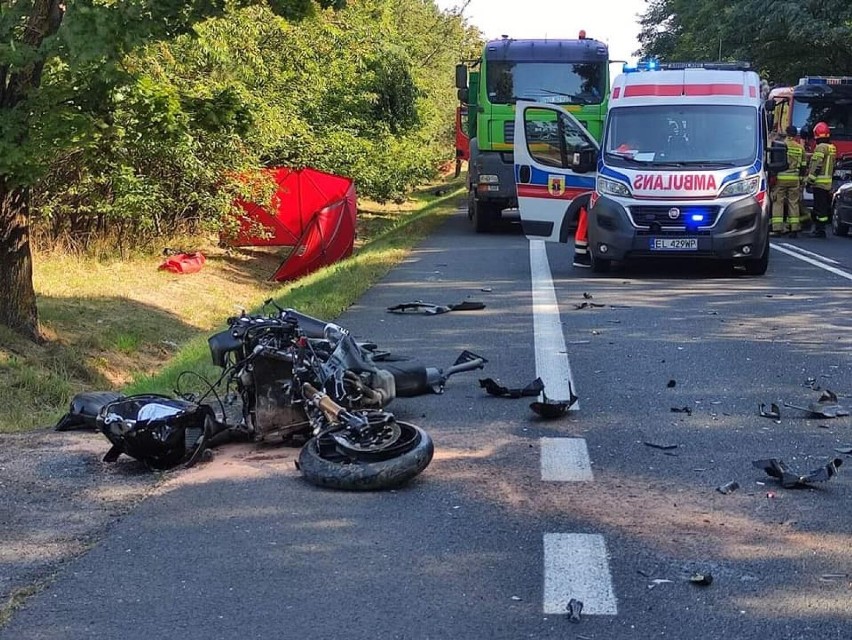 Śmiertelny wypadek motocyklisty na DK 74 w powiecie...