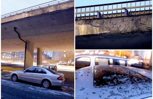 Parking miał być bezpieczny i komfortowy. Nie spełnia żadnego z tych warunków. Na dodatek kierowcom na głowę lecą tafle betonu.