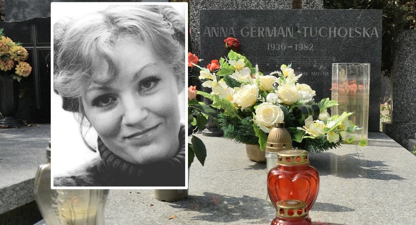 Grób Anny German w 41. rocznicę jej śmierci. Przesuń w...
