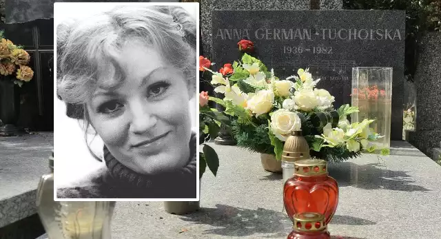 Grób Anny German w 41. rocznicę jej śmierci. Przesuń w prawo, żeby zobaczyć następne zdjęcie