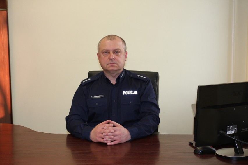 I z-ca Komendanta Powiatowego Policji w Bielsku Podlaskim: kom. Wojciech Gabrel