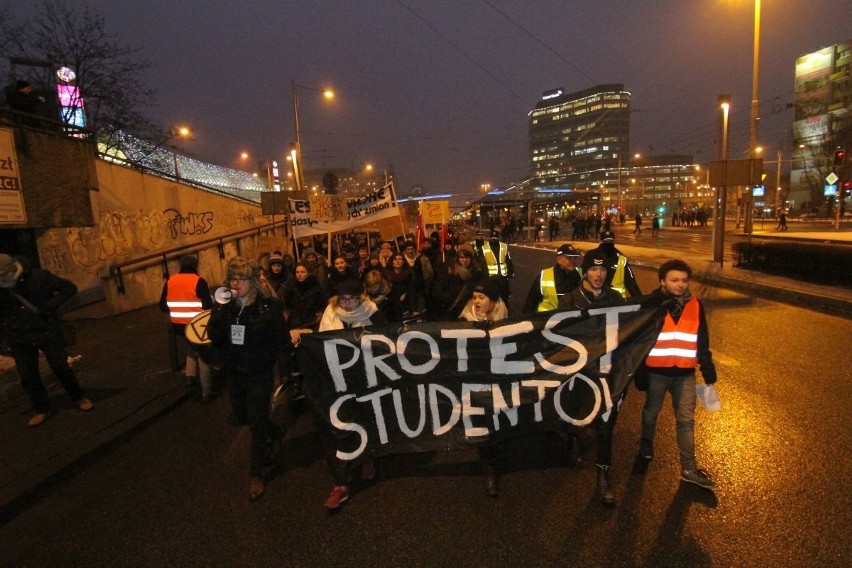 Protest studentów we Wrocławiu, 25.01.2017