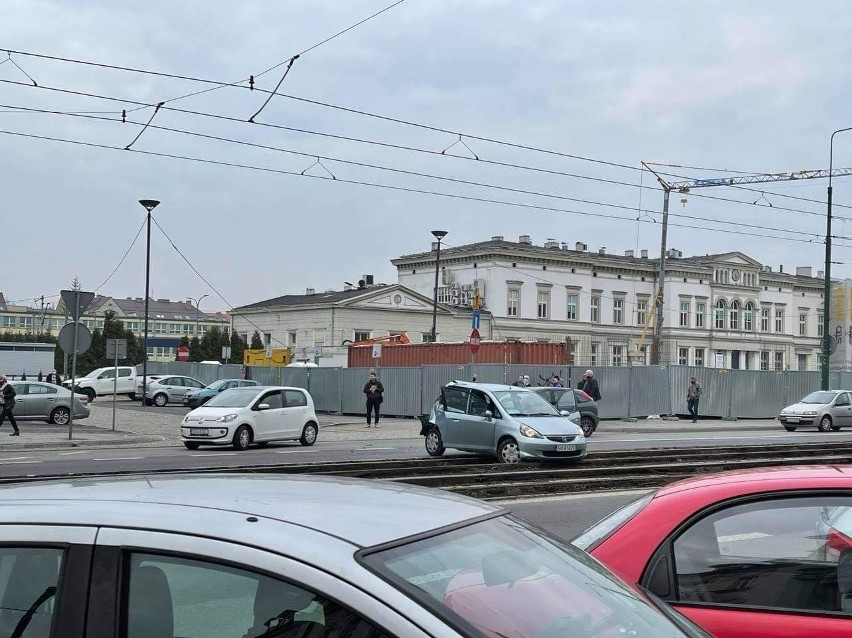 Kolizja w Sosnowcu przy Dworcu PKP 19 kwietnia 2021...