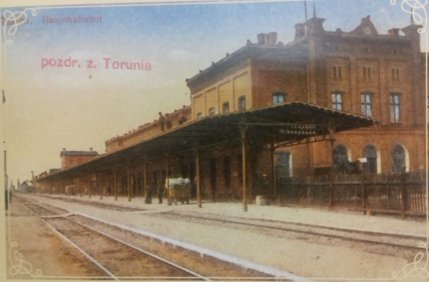 Toruń, Dworzec Główny, zdjęcie sprzed 1920 roku