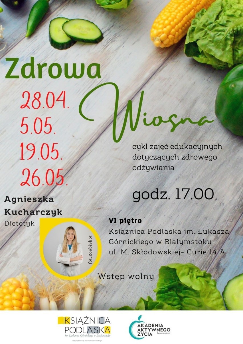 Zdrowa Wiosna w Książnicy Podlaskiej, czyli bezpłatne zajęcia z dietetykiem. Pierwsze spotkanie w najbliższy czwartek