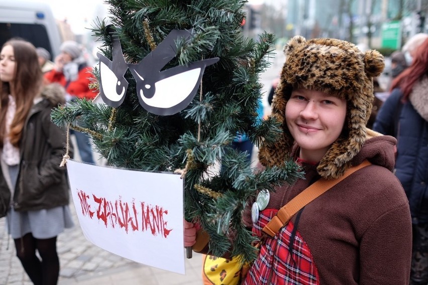 W Poznaniu protestowali przeciwko wycince drzew w Puszczy...