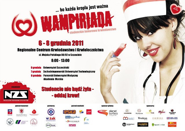 Plakat promujący X edycję "Wampiriady"