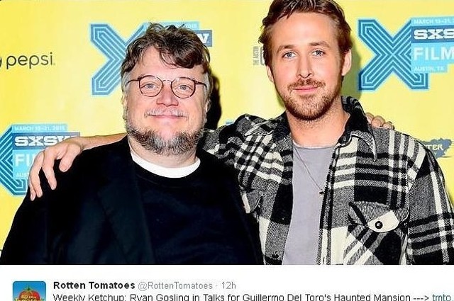 Guillermo del Toro i Ryan Gosling (fot. screen z Twitter.com)