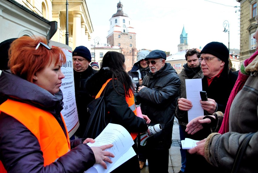 W proteście wzięło udział zaledwie kilka osób