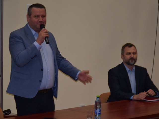 Spotkanie prezydenta Łukasza Kulika z mieszkańcami w auli WSAP. 23.09.2019