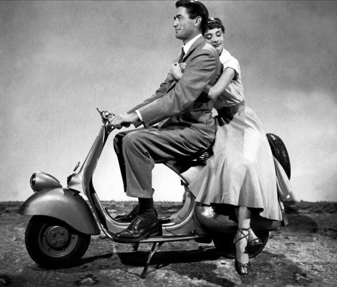 Audrey Hepburn, Gregory Peck i Vespa rocznik 1953. Część...