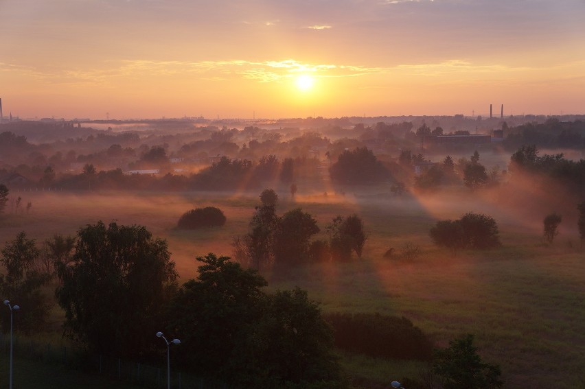 Zachód słońca nad Śląskiem