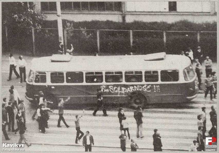 13 czerwca 1982 , Manifestacja przy ulicy Grabiszyńskiej.