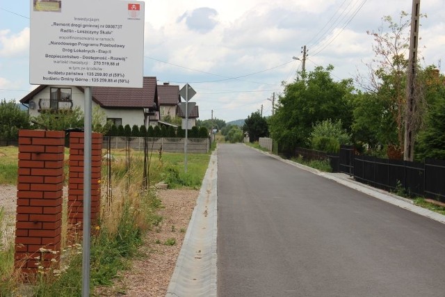 W ramach ostatnich inwestycji drogowych w gminie Górno wyremontowana została między innymi droga Radlin -Leszczyny.