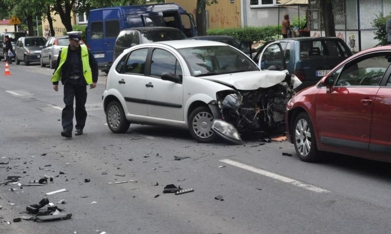 Wypadek na ulicy Kopernika w Tarnobrzegu