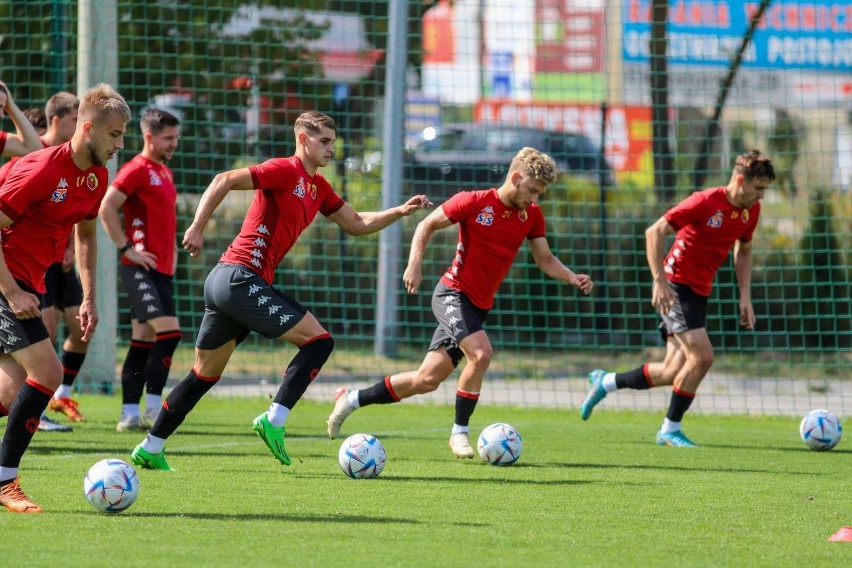 Trening Jagiellonii przed wyjazdem do Zabrza