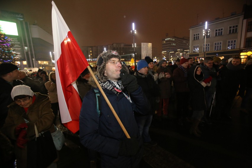 Protest studentów w Katowicach protestowali przeciwko...