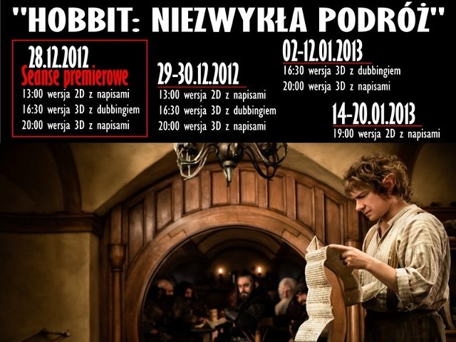 Film &#8220;Hobbit: Niezwykła podróż&#8221; zostanie wyświetlony w Międzyrzeczu w dniu jego polskiej premiery.