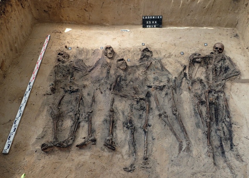 W grobie odkryto szczątki sześciu osób