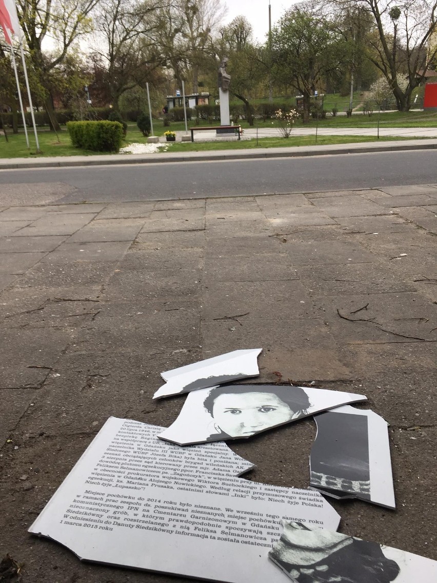 W Gdańsku zniszczono tablicę przy pomniku Inki 