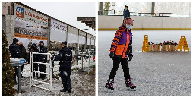 Lodowisko Szczecin - Lodogryf, czyli aktualnie kwiaciarnia. Zdjęcia zrobione w niedzielę, 3.01.2021