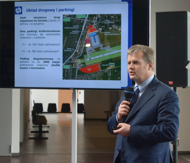 Prezes Państwowych Portów Lotniczych prezentował w Radomiu koncepcję rozbudowy lotniska cywilnego na Sadkowie.