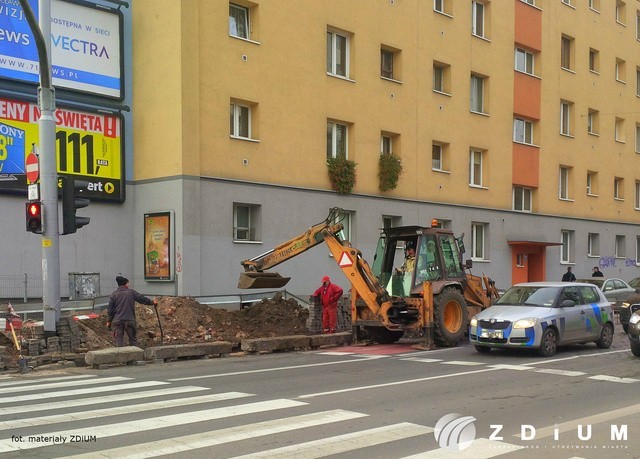 Prace prowadzone na ul. Kościuszki