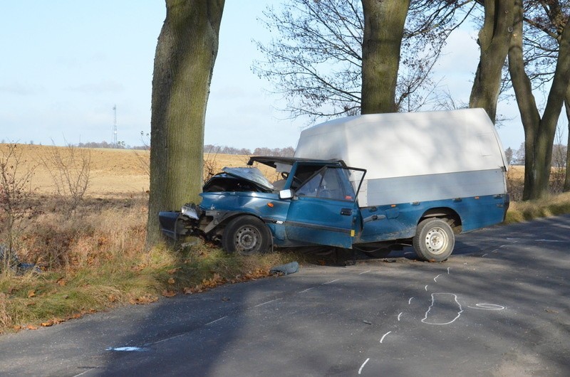 Wypadek na trasie Sulechów - Buków