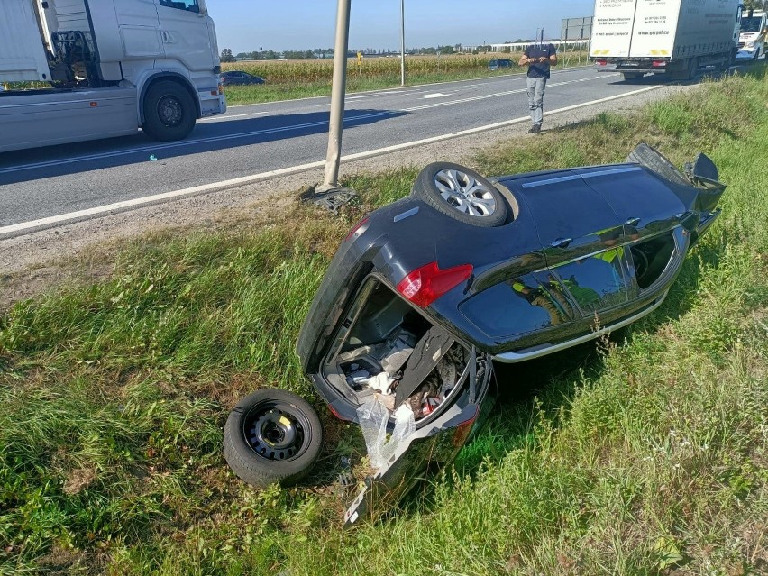 Wypadek na węźle Pietrzykowice przy autostradzie A4...