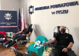 Mundurowi i mieszkańcy Pisza oddali ponad 12 litrów krwi dla policjantów z Ukrainy