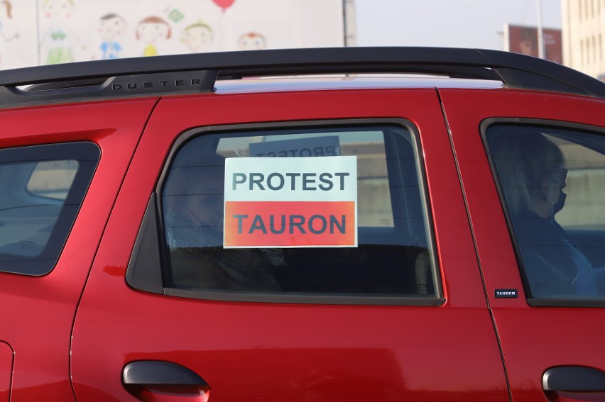 Protest związkowców z Tauronu i złożenie pism w biurze...