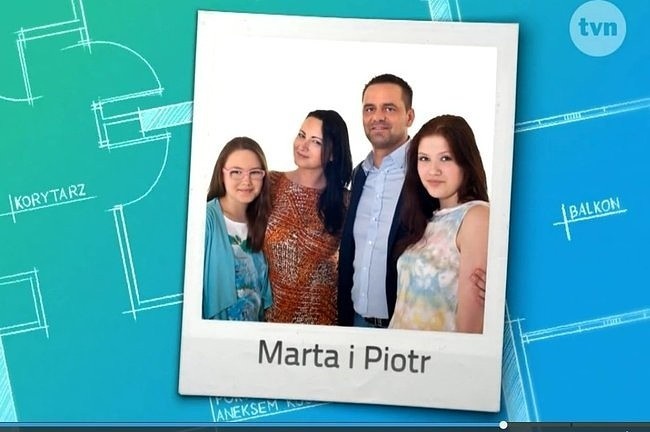 Marta Grządziel i Piotr Cybulski  i dwie córki (Klaudia i...