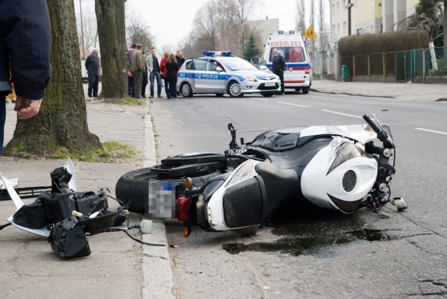 Wypadek na ul. Grottgera w Słupsku.