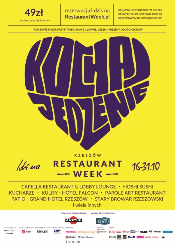 Restaurant Week w Rzeszowie.  7 restauracji w Rzeszowie możesz skosztować festiwalowe menu