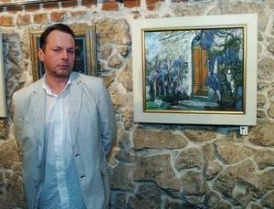 Andrzej Borowski maluje pejzaże niemal realistyczne, mające źródło w odbywanych podróżach Fot. wacŁaw klag