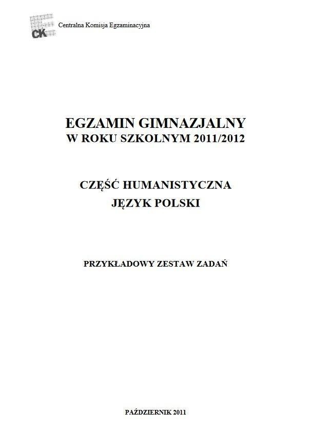 Egzamin gimnazjalny - CZĘŚĆ HUMANISTYCZNA [ARKUSZE, PYTANIA,...