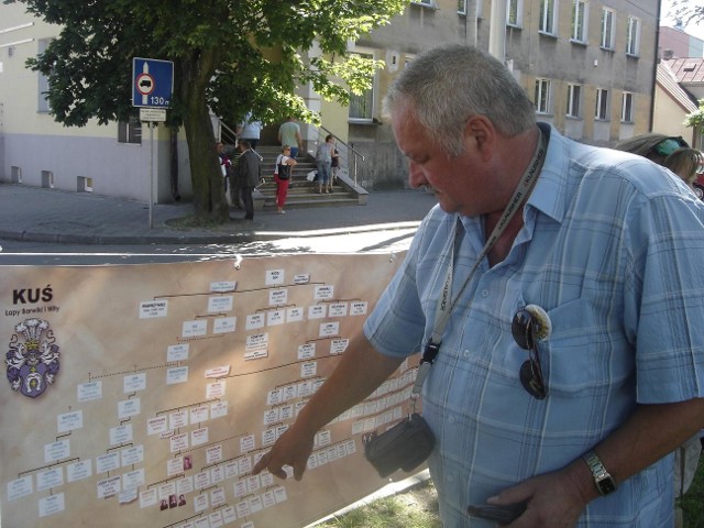 Paweł Łapiński na zjazd przyjechał z rodziną aż spod Jeleniej Góry.