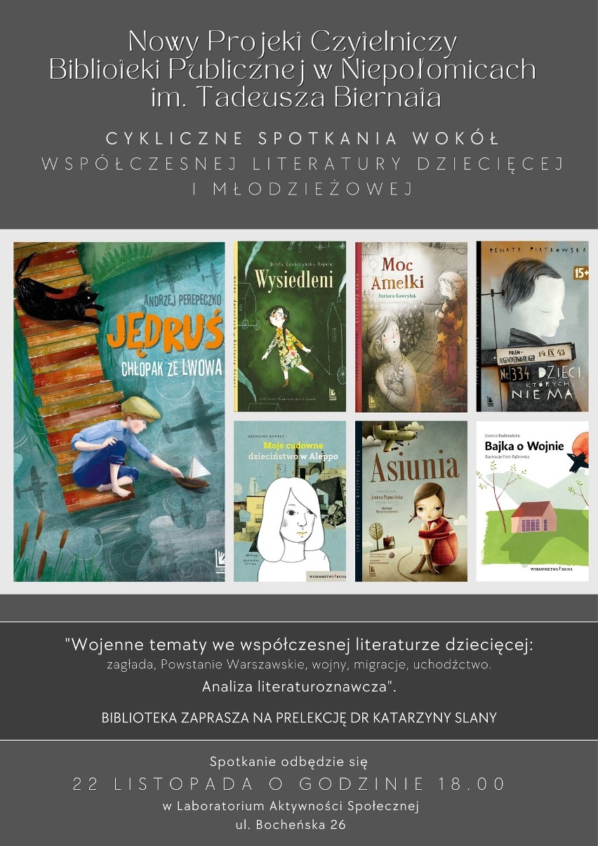 Nowy projekt Biblioteki Publicznej w Niepołomicach. Na początek – tematy wojenne w literaturze dziecięcej