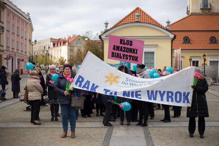 Kilkadziesiąt kobiet wzięło udział w marszu - Rak to nie...