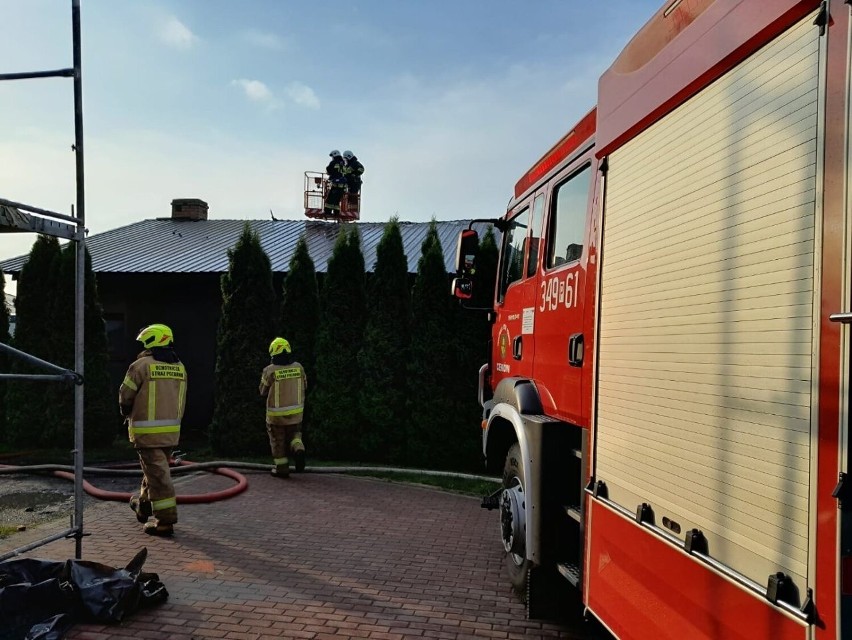 Strażacy interweniowali również w Kamieniu w gminie Ceków...