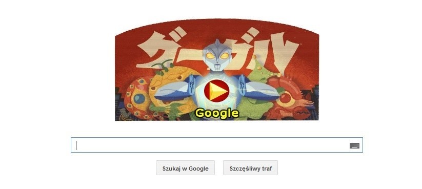 Gra Google Doodle -  Eiji Tsuburaya, twórca Godzilli, bohaterem w 114 rocznicę urodzin (FOTO)