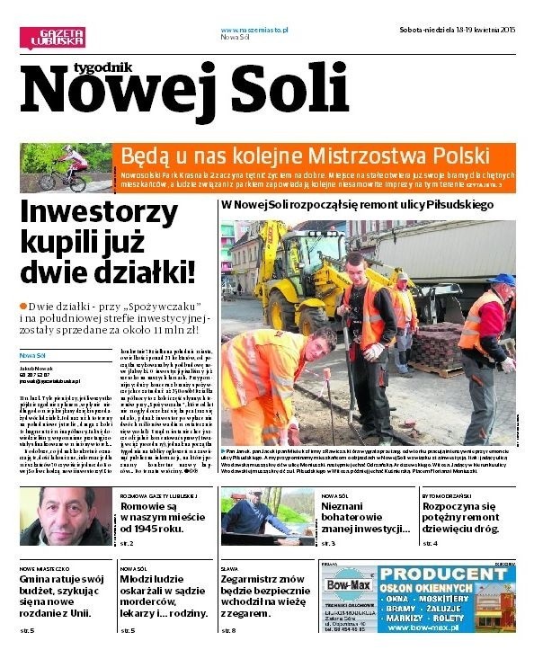 Już niedługo do naszego miasta wjadą koparki. Dwóch inwestorów kupiło w Nowej Soli ziemię za 11 mln zł!