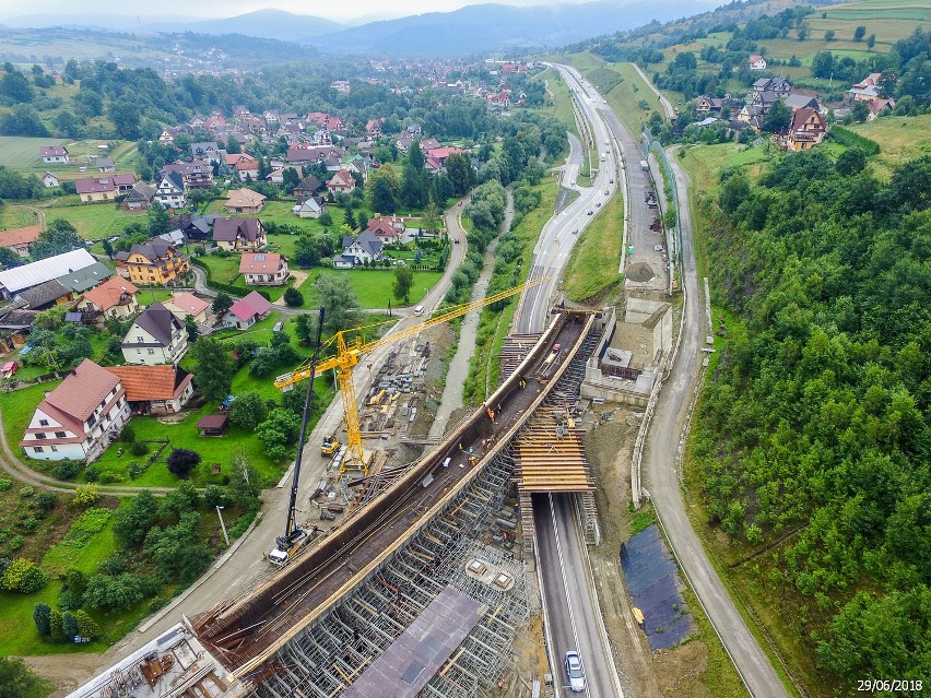 Jechaliście ostatnio w Tatry? Zakopianka to wielki plac budowy! [ZDJĘCIA LOTNICZE]