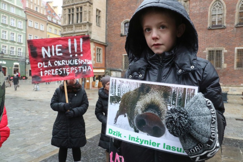 "Sto lat, niech ryją, ryją nam!" We Wrocławiu odbył się protest w obronie dzików (FILM, ZDJĘCIA)