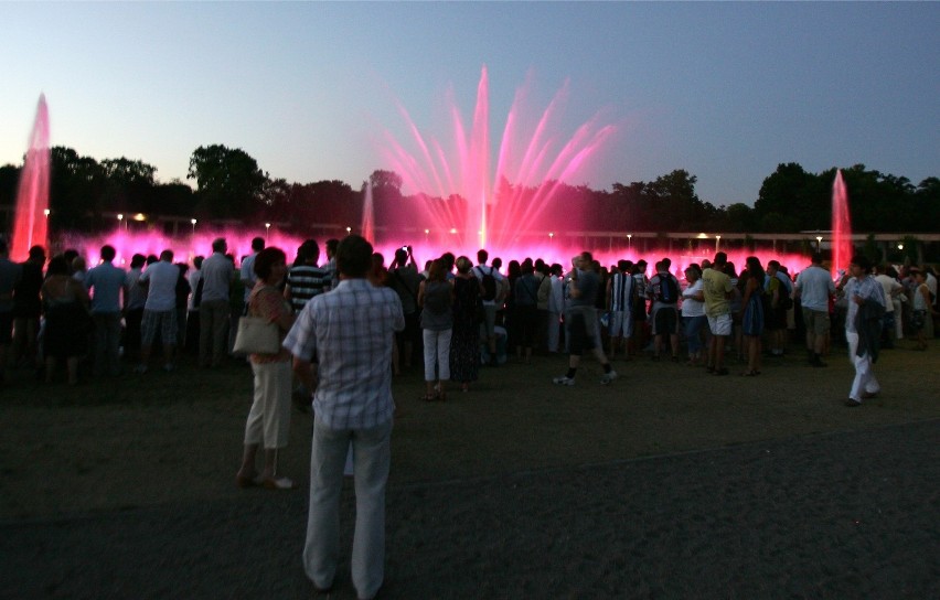 10.07.2010 wroclaw pokaz fontanny multimedialnej pergola...