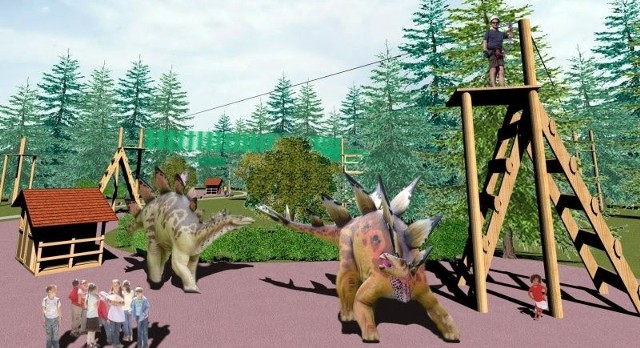 To jedna z koncepcji parku dinozaurów w Podgrodziu.