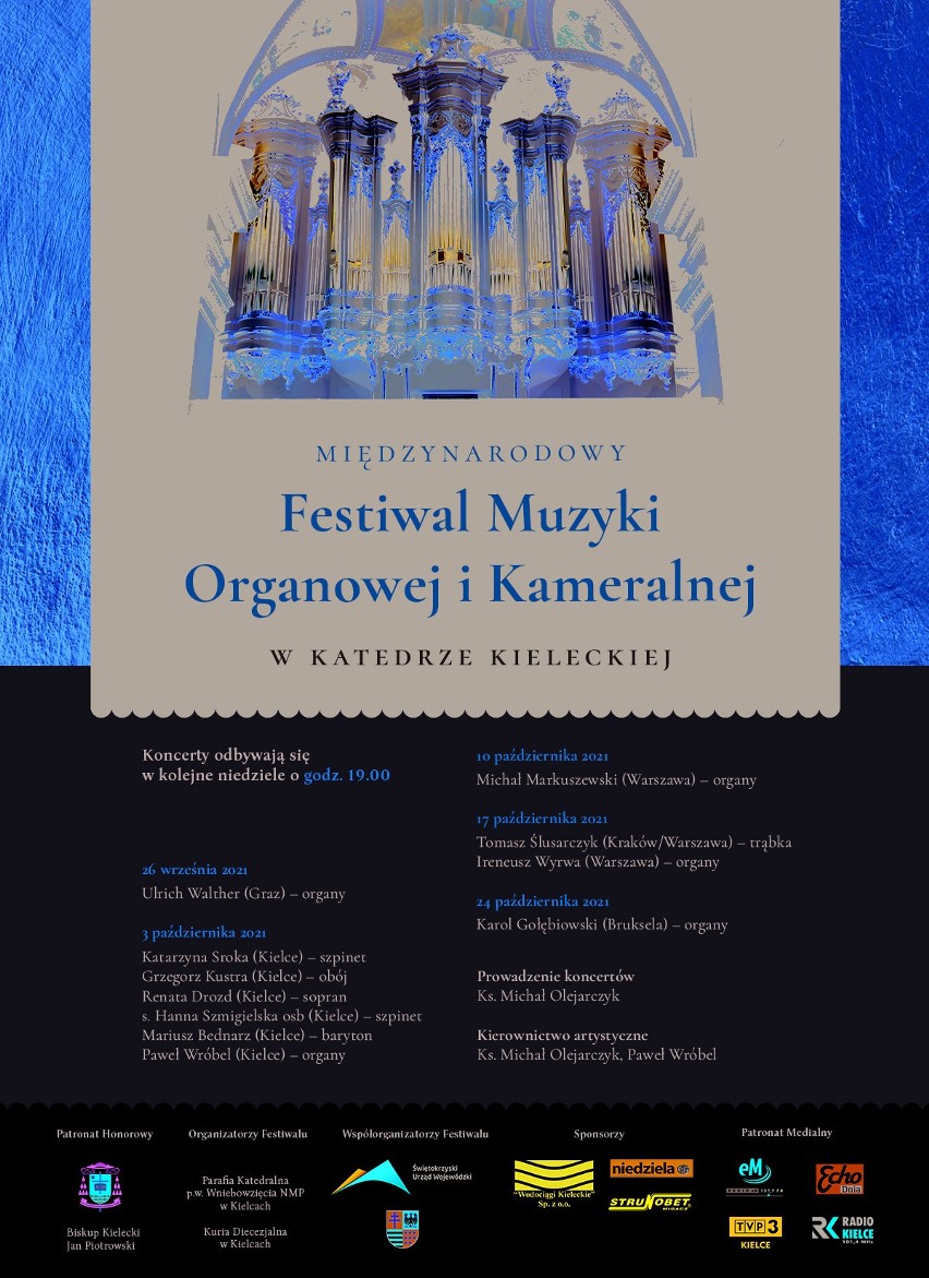 Międzynarodowy Festiwal Muzyki Organowej i Kameralnej w Kielcach. Wyjątkowe koncerty w katedrze [PROGRAM]
