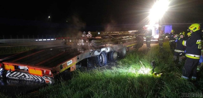 Na autostradzie A4 w powiecie krapkowickim paliła się...